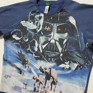 Star Wars Sweatshirt Battle of Goth Darth Vader Crew Neck Blue Men's size XL